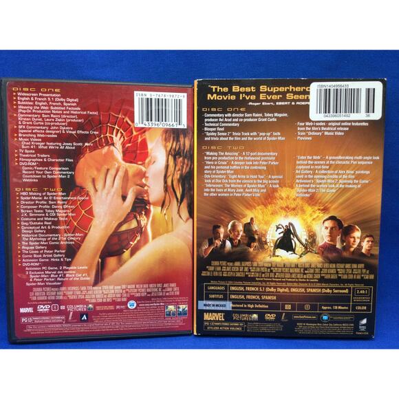 Spider Man Special Edition and Spider Man 2 DVD lot of 2 - Picture 2 of 6